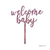 Andaz Press Baby Shower Acrylic Cake Toppers, Gold Glitter, Oh Baby, 1-Pack, Nautical Ocean Themed Party Decor... N65