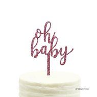 Andaz Press Baby Shower Acrylic Cake Toppers, Gold Glitter, Oh Baby, 1-Pack, Nautical Ocean Themed Party Decor... N69
