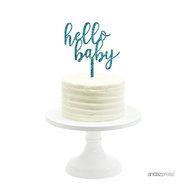 Andaz Press Baby Shower Acrylic Cake Toppers, Gold Glitter, Oh Baby, 1-Pack, Nautical Ocean Themed Party Decor... N70