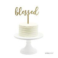 Andaz Press Baby Shower Acrylic Cake Toppers, Gold Glitter, Oh Baby, 1-Pack, Nautical Ocean Themed Party Decor... N72