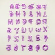 Set Of 36 Alphabet/Letter Number Cutter 3D Mold Tool,for Fondant, Sugarcraft, Gumpaste, Food Grade ABS, Dishwasher...