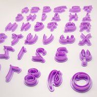 Set Of 36 Alphabet/Letter Number Cutter 3D Mold Tool,for Fondant, Sugarcraft, Gumpaste, Food Grade ABS, Dishwasher... N2