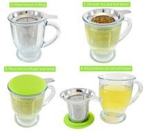 Best Loose Leaf Tea Infuser &amp; Herbal Tea Steeper - Brews, Strains &amp; Steeps Single Cup of Extra Fine Tea - Dishwasher... N5