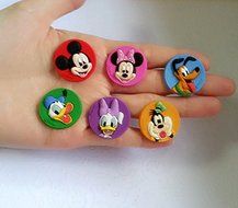 Silicone Molds Mickey Mouse Clubhouse Set (22mm) Cake Topper Candy Chocolate N2