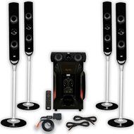 Acoustic Audio AAT1000 Tower 5.1 Home Speaker System with Bluetooth and 2 Extension Cables