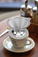 Kitclan(TM) Pour Over Stainless Steel Coffee Dripper - Acidproof/Alkaliproof Mesh Cone Dripper Reusable Coffee... N6