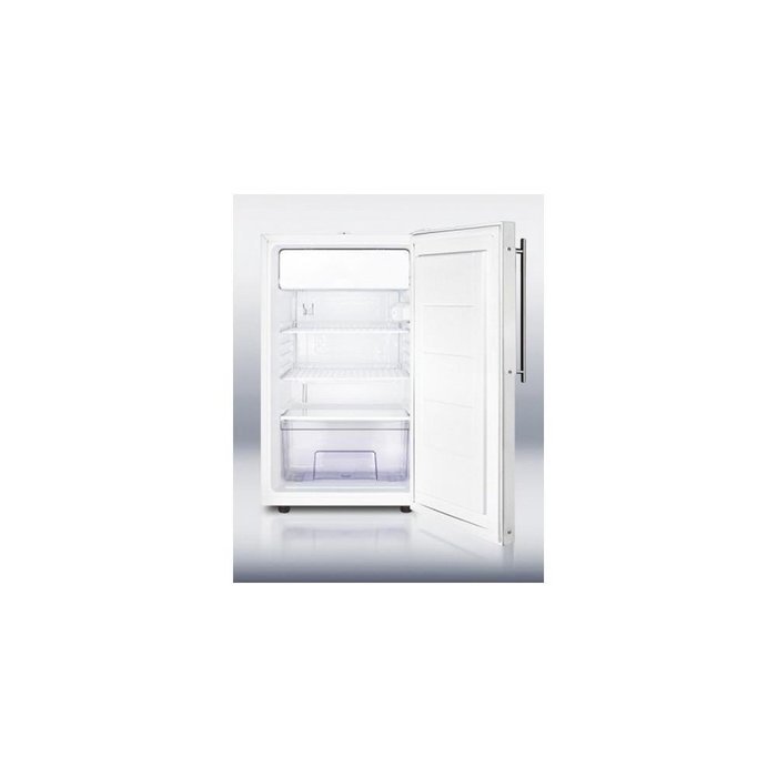 Summit CM411LBIFR 20" Medically Approved Compact Refrigerator with 4.1 cu. ft. Capacity Ice Cube Manual Defrost... N2