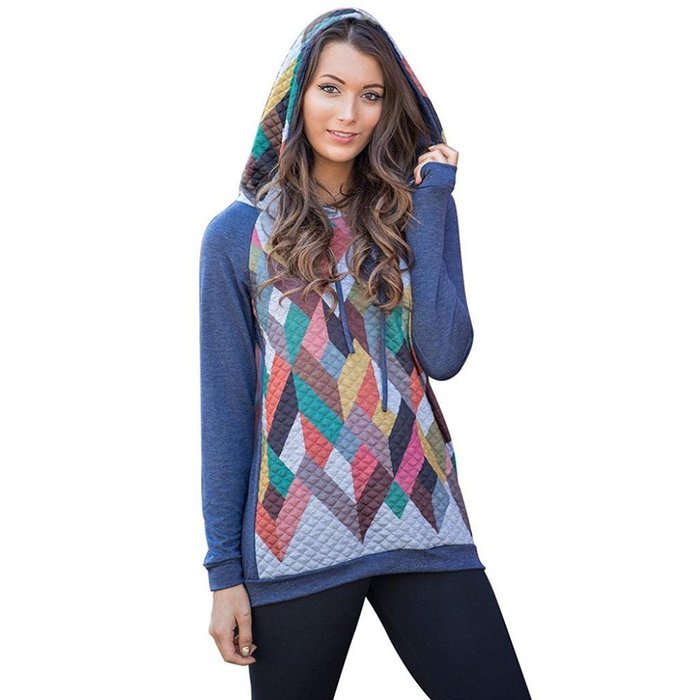 Hooded Pullover Tops,Morecome Womens Geometry Printing Hoodie Sweatshirt N4