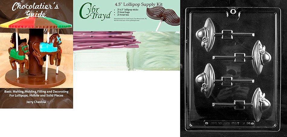 Cybrtrayd D094 Chocolate Candy Mold, Ladies Society Hat Lolly Dads and Moms N2