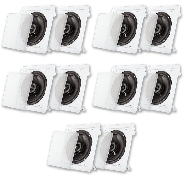 Acoustic Audio LC265i In Ceiling 6.5" Speaker 5 Pair Pack 2500W Home Theater LC265i-5PR