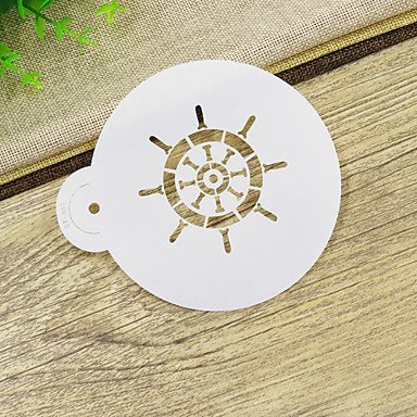 Sher Sailor's Delight Cookie Stencil Set,Plastic Cake Stencil Tool Kit,Cake Decorating Tools,Decor Stencil N2