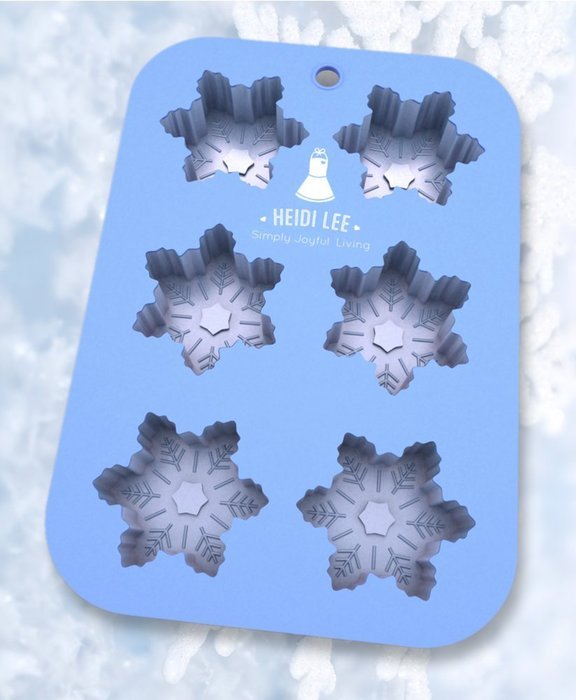 Silicone Snowflake Mold: Non-Stick Baking, Chocolate, Ice, Muffins & Soap⎟Oven-Microwave-Freezer-Dishwasher Safe... N7