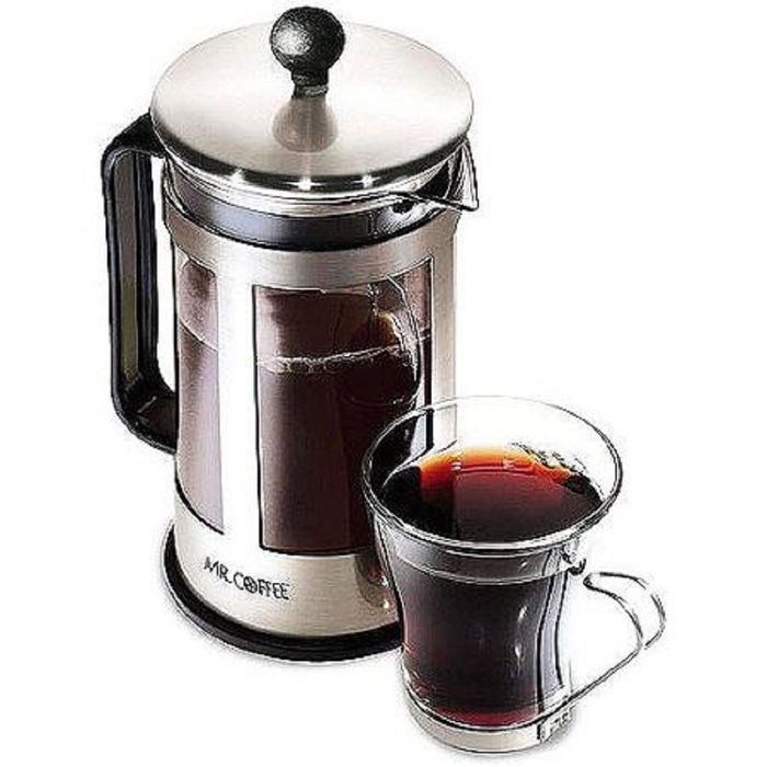 Mr. Coffee 1.2 Quart (1.1 Liter) french Coffee Press Mesh Filter N2