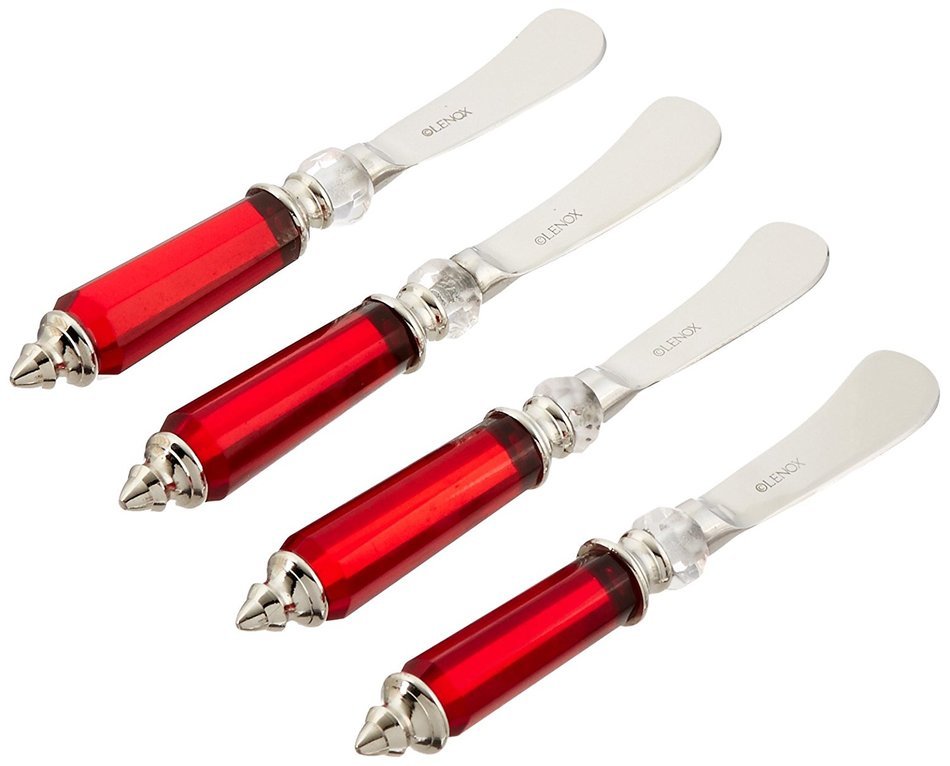 Lenox Holiday Jewel Spreaders, Set of 4,Stainless N11