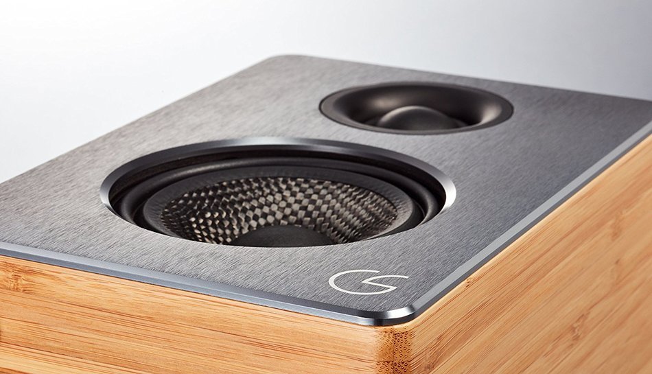 Celsus Sound SP-One bookshelf speaker with premium bamboo cabinet and carbon fiber speaker N7