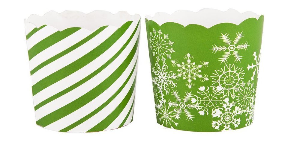 Paper Cup, Small Holiday Set Green