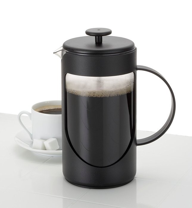 BonJour Coffee Unbreakable Plastic French Press, 33.8-Ounce, Ami-Matin(tm), Red N3
