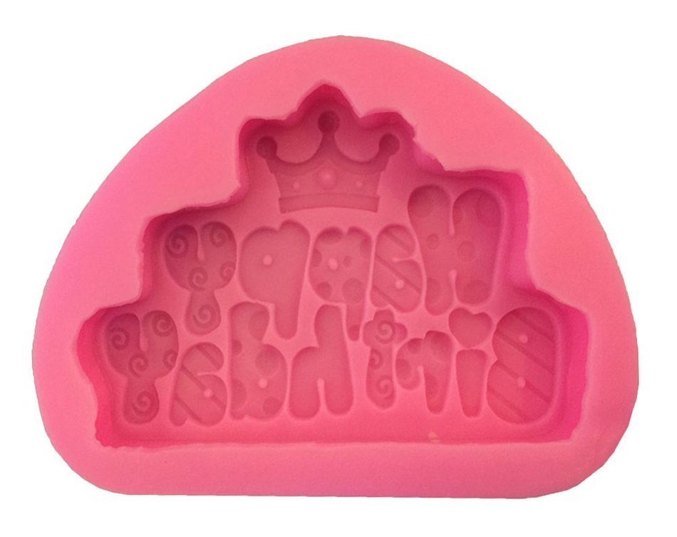 Beauty Clubs Happy Birthday Alphabet Silicone Mold for Cake Pop Mold Chocolate Mold Fondant Tool (2#) N7