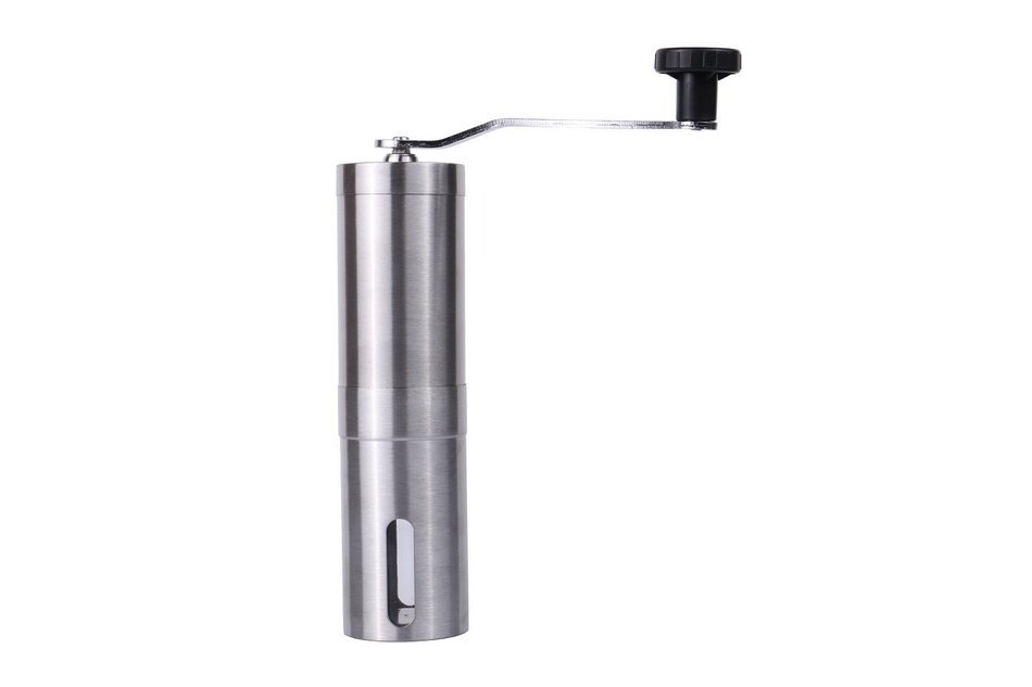 SOULCOOK Manual Coffee Grinder | Conical Burr Mill for Precision Brewing | Brushed Stainless Steel N3