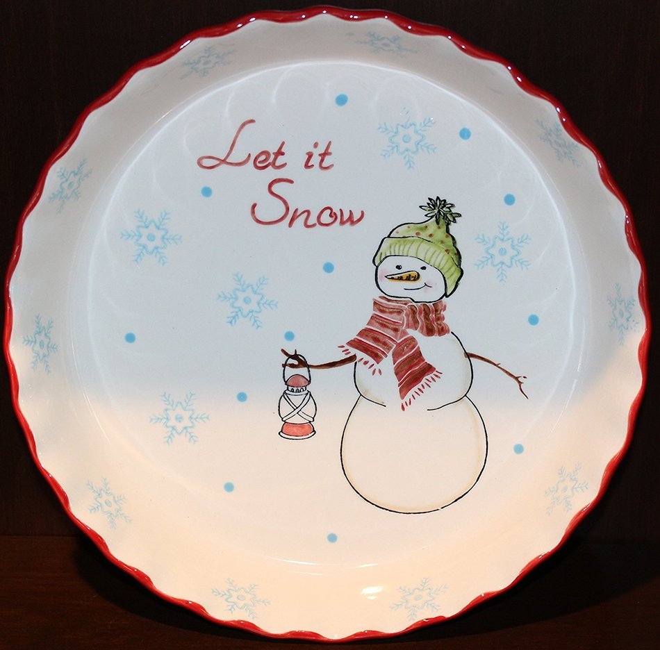 Grace's Pantry "Let it Snow" Pie dish N2