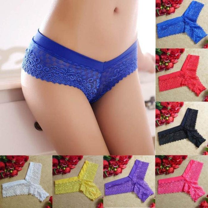 Underwear, PHOTNO Women Lace V-string Briefs Panties Thongs G-string Lingerie Underwear N12