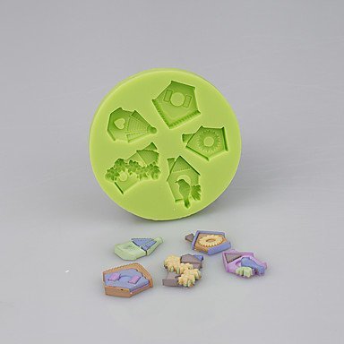 Sher Silicone Mold Birdhouse Mould Fondant Cake Decoration Polymer Clay Fimo Sugarcraft Tools Chocolate Cupcake... N3