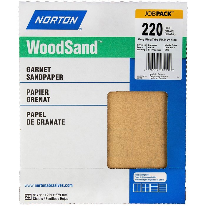 Features. For preparation of bare wood surfaces where stain or finishes are to be applied.. Pack - 220.. Size...