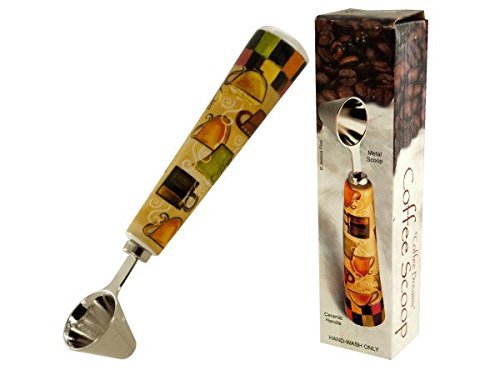 Bulk Buys BB025-96 Coffee Dreams Coffee Scoop with Ceramic Handle44; 96 Piece