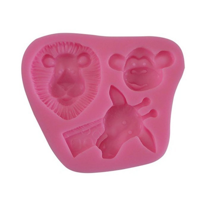 1 piece animal boy birthday party silicone cake mold fondant mold cake decorating tools chocolate gum paste mold... N3