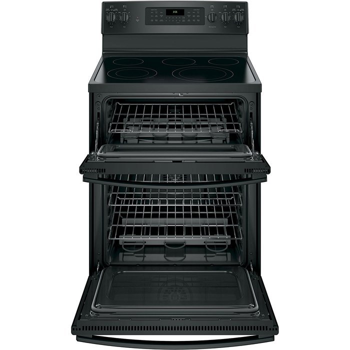 GE JB860DJBB 30" Black Electric Smoothtop Double Oven Range - Convection N3