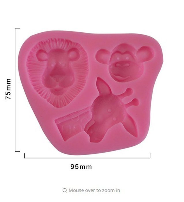 1 piece animal boy birthday party silicone cake mold fondant mold cake decorating tools chocolate gum paste mold... N4
