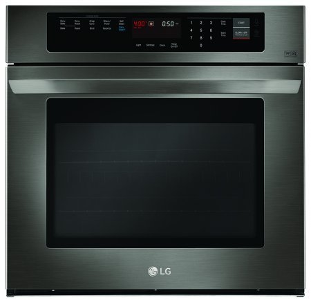 LG LWS3063BD 30" 4.7 cu. ft. Capacity Electric Single Wall Oven with Convection, in Black Stainless Steel N2