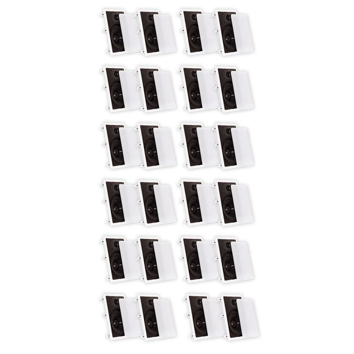 Theater Solutions 8 Inch In Wall Speakers Home Theater 4800 Watts 12 Pair Pack 12CS8W N2