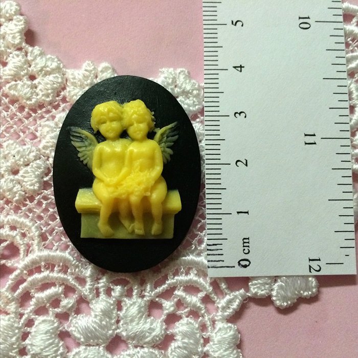 Twin Angels Cameo Silicone Mold By Oh! Sweet Art FDA Approved for Food