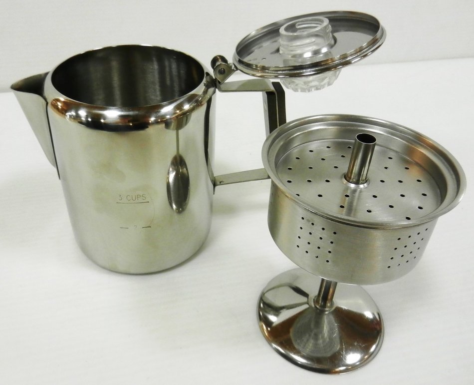 Captain Stag 18-8 Stainless Coffee Percolator 3cup M-1225 N2