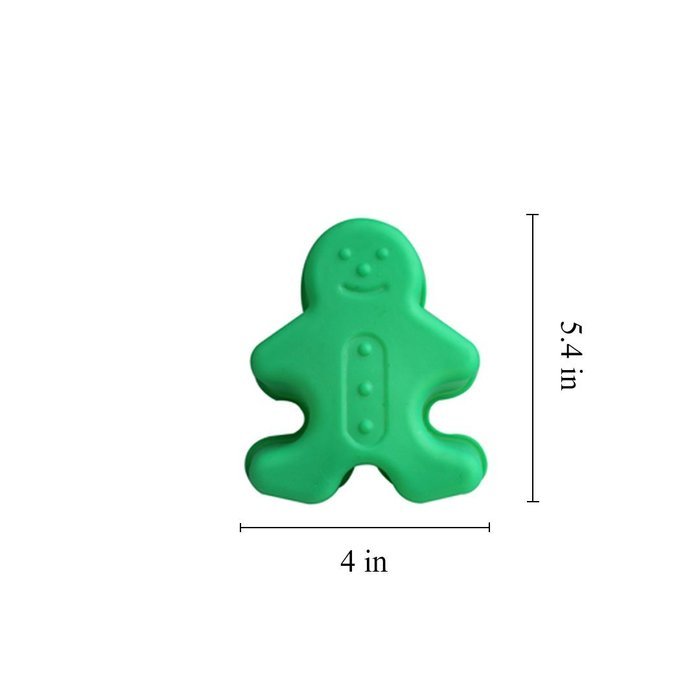 Naimo Nonstick Reusable Set of 5 Silicone Cupcake Makers Holiday Pattern Baking Tools for Christmas N8