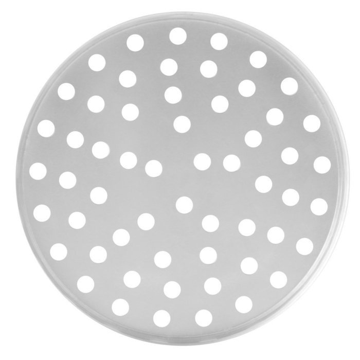 American Metalcraft A4011P 11" x 1" Perforated Standard Weight Aluminu Straight Sided Pizza Pan