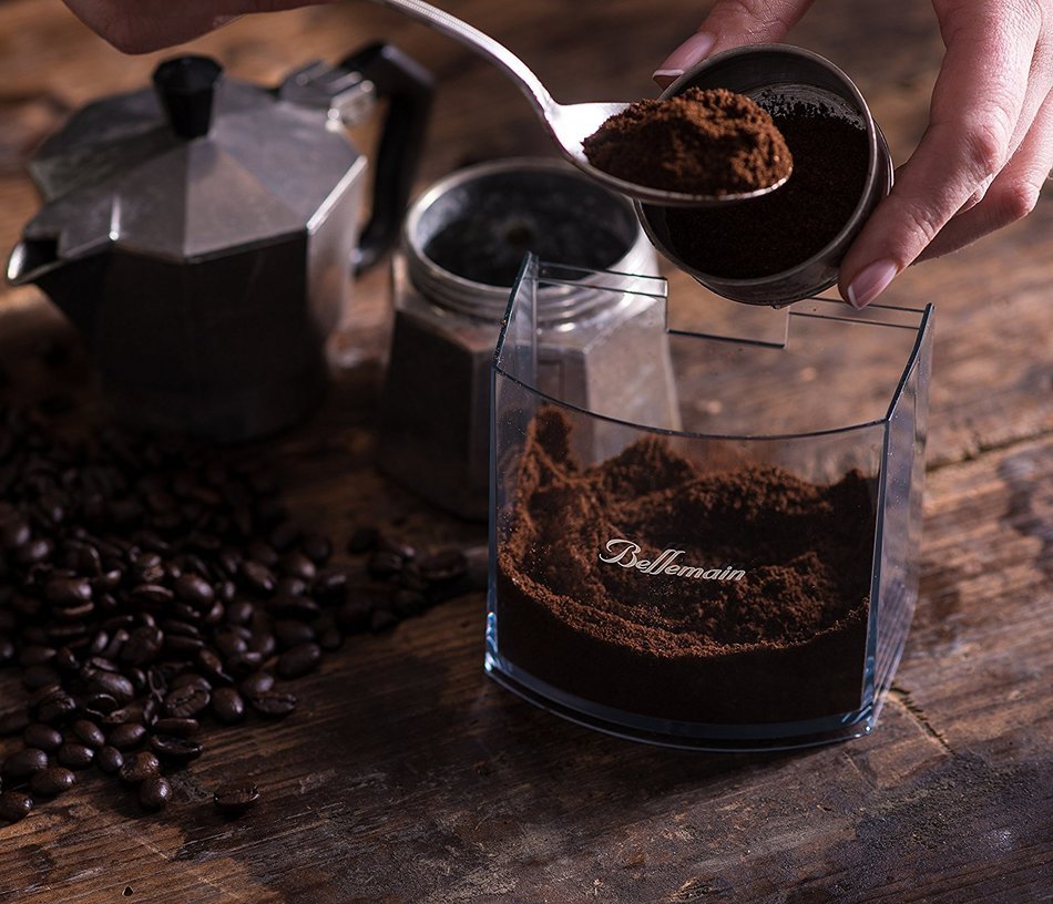Top Rated Bellemain Burr Coffee Grinder with 17 Settings for Drip, Percolator, Steam or Pump Espresso, French...