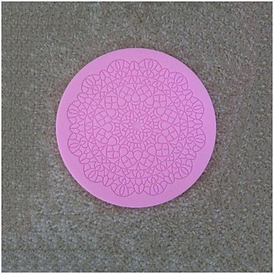 Y&XL&H Round Lace Fondant Cake Chocolate Silicone Mold Cupcake Cake Decoration Tools,L12.7cmW12.7cmH0.5cm