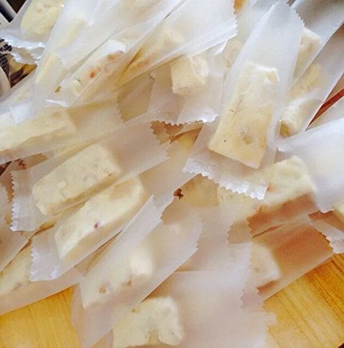 B&S FEEL 200 Pcs Nougat Candy Wrappers Caramel Wrappers Transparent Packaging Bags N2
