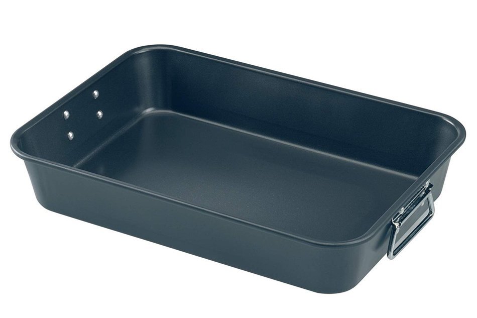 ELO 53840 Carbon Steel 15.75-Inch By 11.25-Inch By 3-Inch Ovenproof Roasting Pan Dish