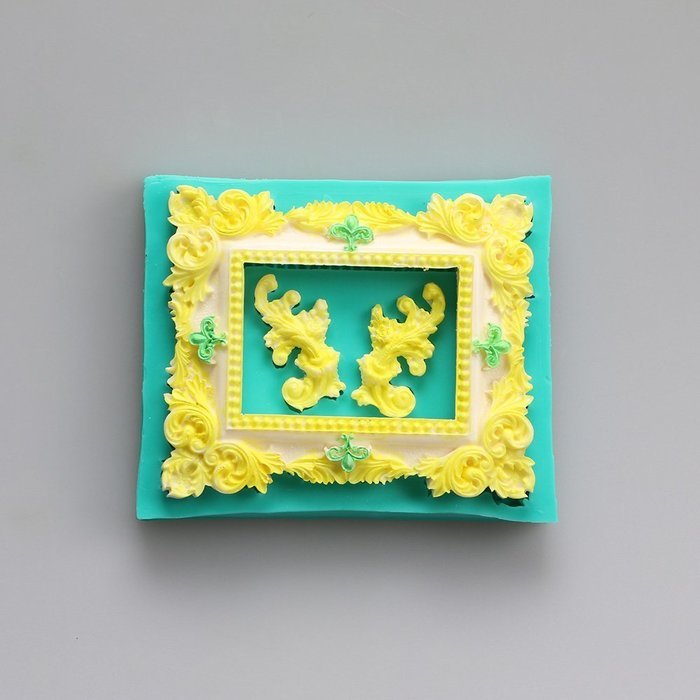 Pinkie Tm Photo frame fondant gel mold soap mold salt sculpture mold DIY silicone mold can be wholesale N4