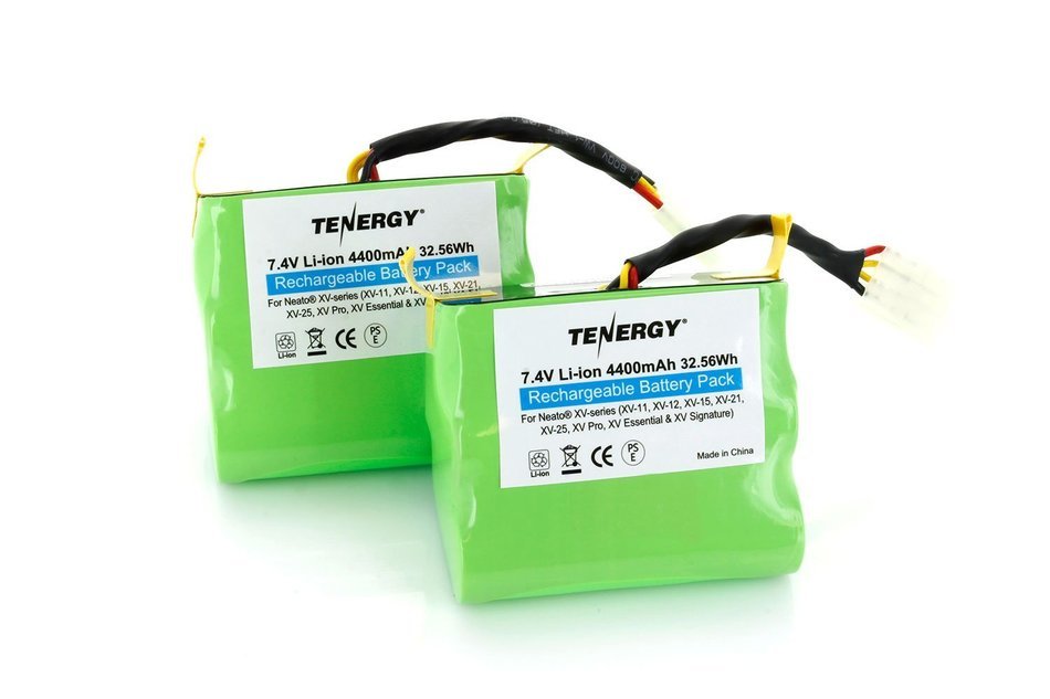 2 pcs Tenergy Li-ion 7.4V 4400mAh Replacement Battery for Neato&reg; XV-series (XV-11, XV-12, XV-15, XV-21, XV-25,... N3