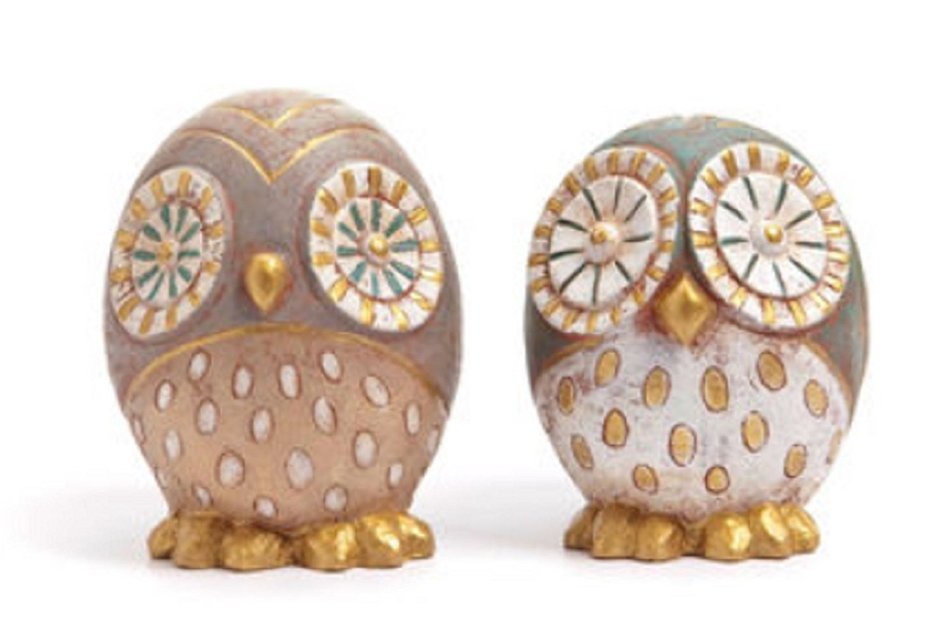 Terra Cotta Owl Figures Set of 2