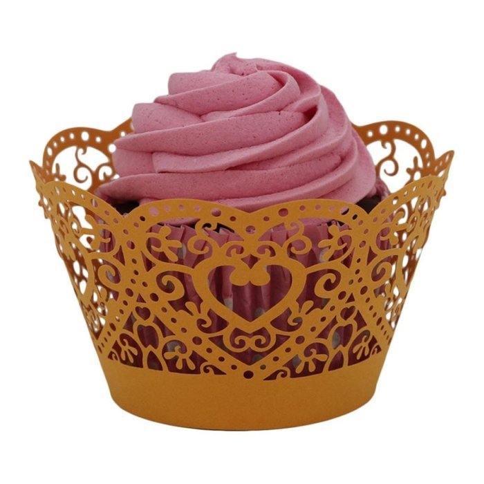 DZT1968 25PCS Filigree Little Vine Lace Wrapper Cut Cupcake Wrapper Liner Baking Cup Muffin Case Trays Wedding... N4