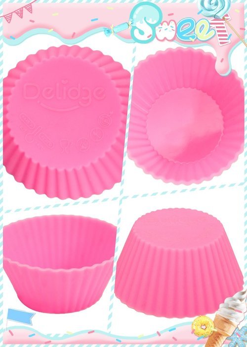 Delidge Silicone Baking Cups, Pack of 6, Assorted N9