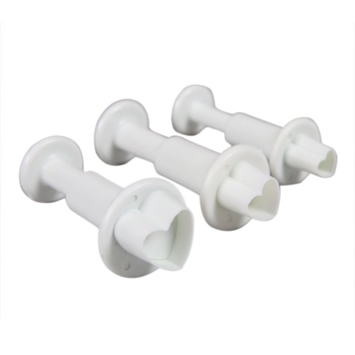 TOOGOO(R) Set of 3 Sugarcraft Heart Plunger Cutter by N2