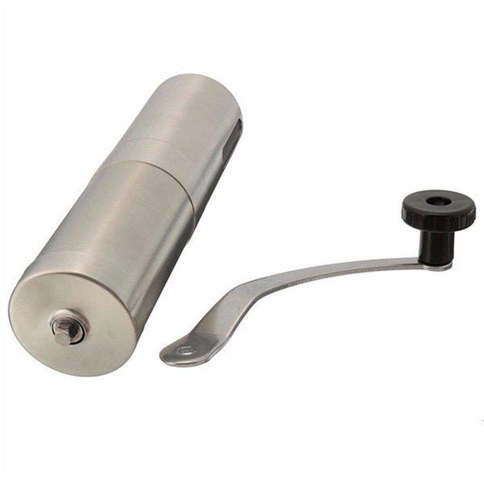 bravolotus Stainless Steel Hand Manual Coffee Bean Grinder Mill Kitchen Grinding Silver Home Tool N6