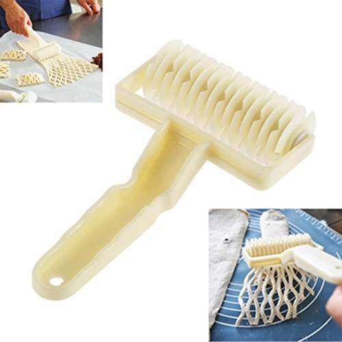 Generic Home Kitchen Pizza Bread Tool Rolling Pin Roller Cutter Lattice N3