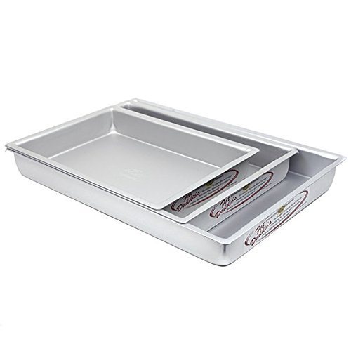 Cake Pan Set of 3, Rectangle 2 Inches by Fat Daddio's